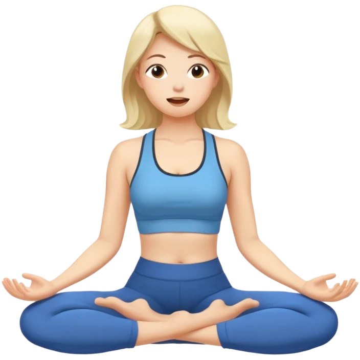 woman burping during yoga practice emoji