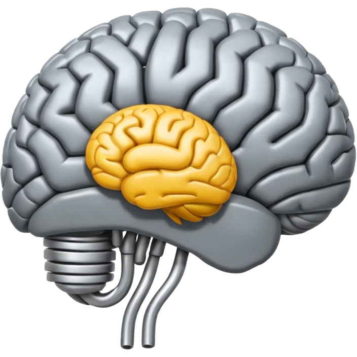 Half spring and half brain connected each other  emoji
