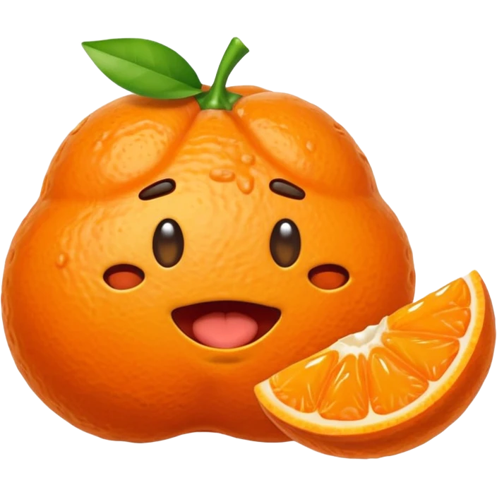 caca qui mange une clémentine emoji