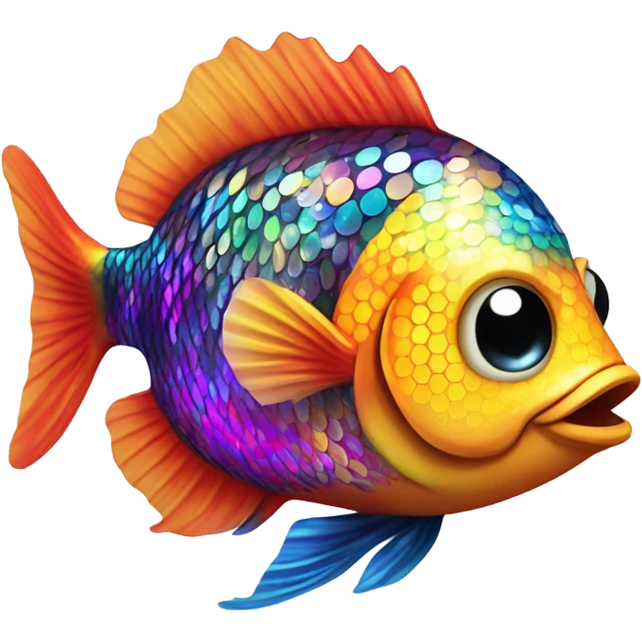 Fish with disco emoji