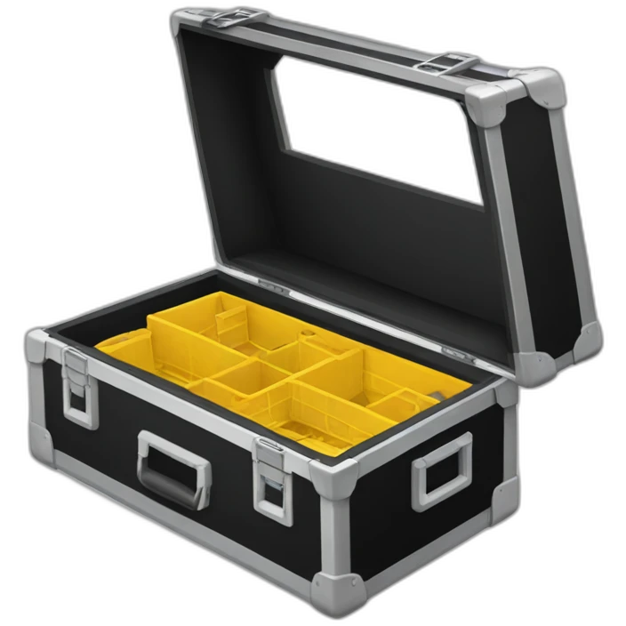 black flightcase open emoji