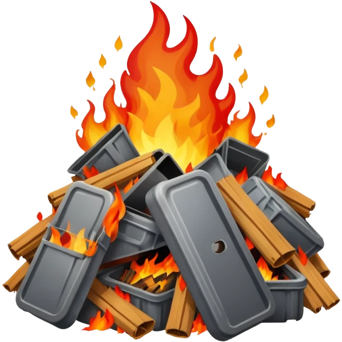 Dumpster fire emoji