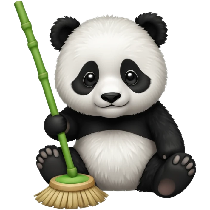 Panda mopping the floor  emoji