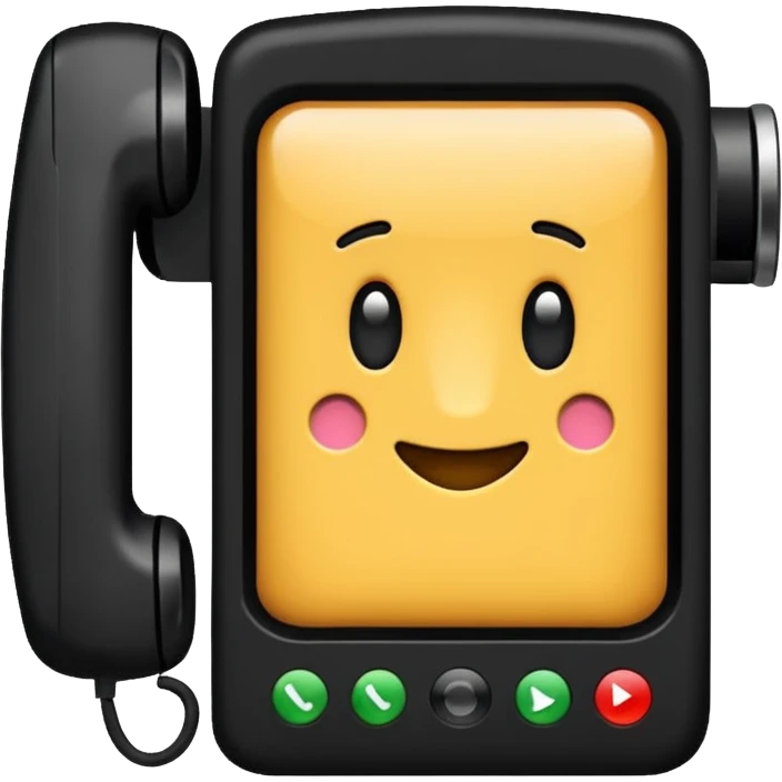 telefono con fondo negro que diga "llamada entrante" emoji