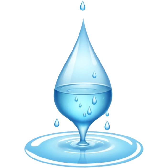 Water Spills from a class to the floor  emoji