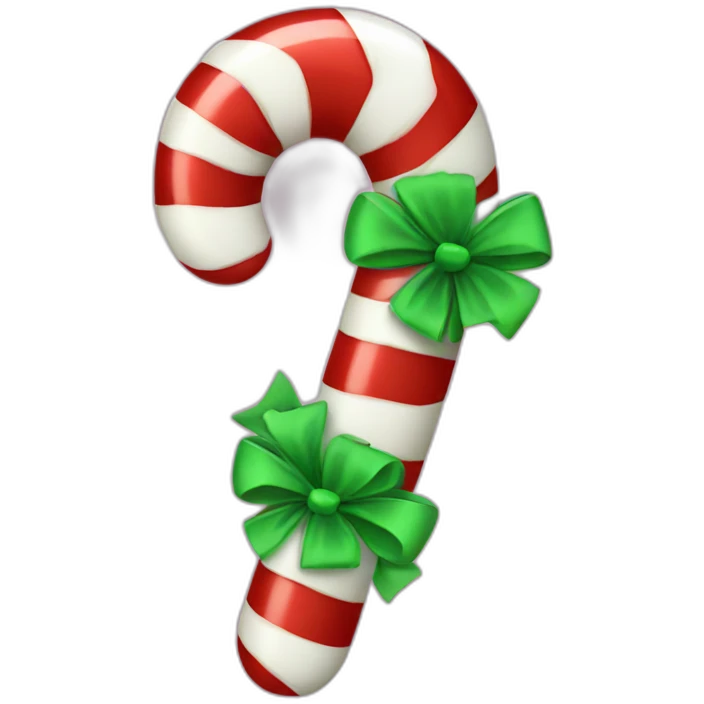 candy cane decorated emoji
