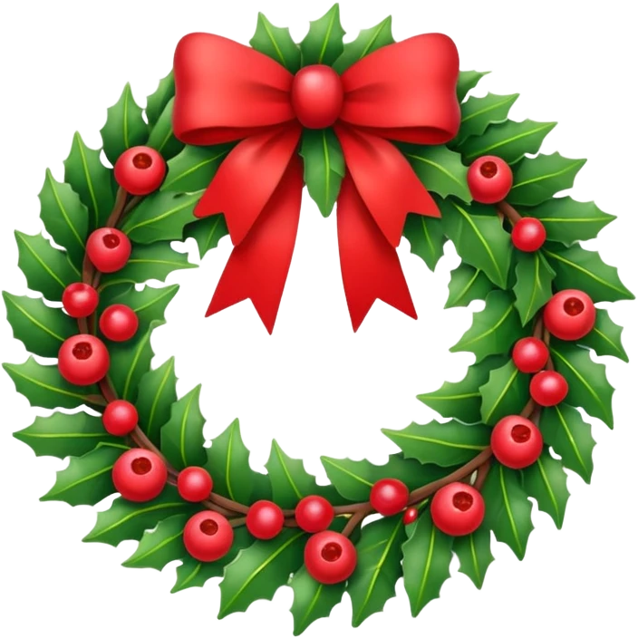 Christmas wreath emoji