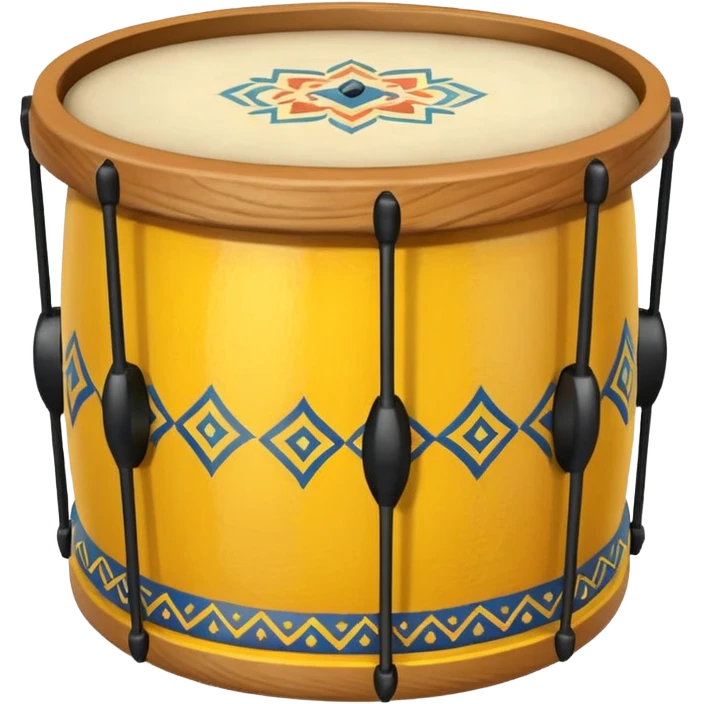 Decorative Drum yellow emoji