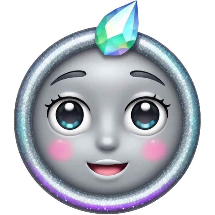 vamp glitter gray emoji