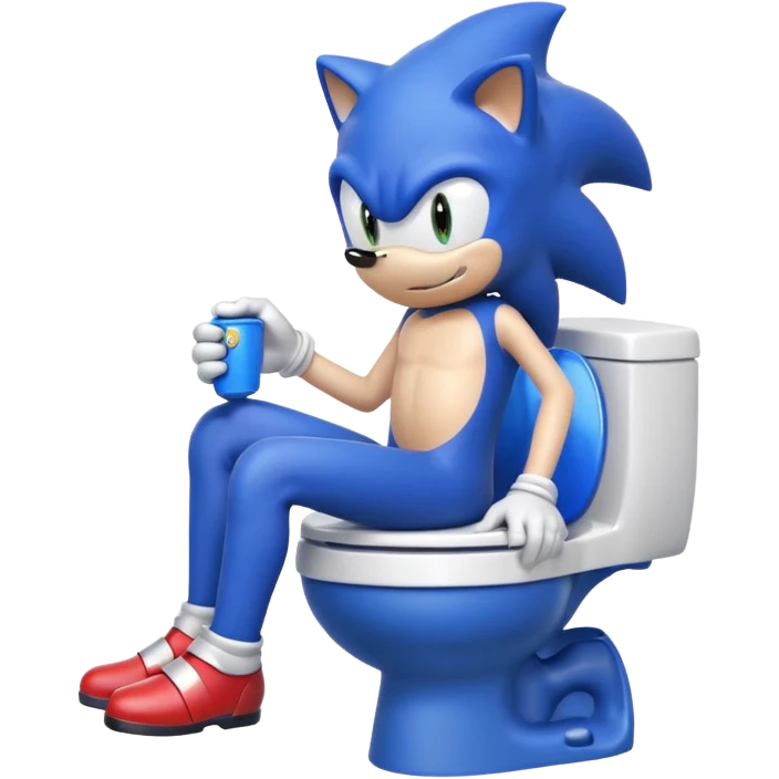 Sonic on toilet emoji