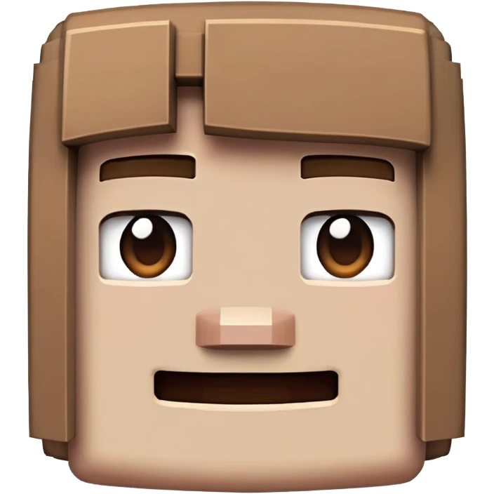Minecraft character with a happy expression emoji