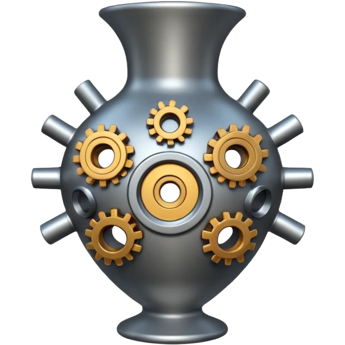vase and cogs emoji
