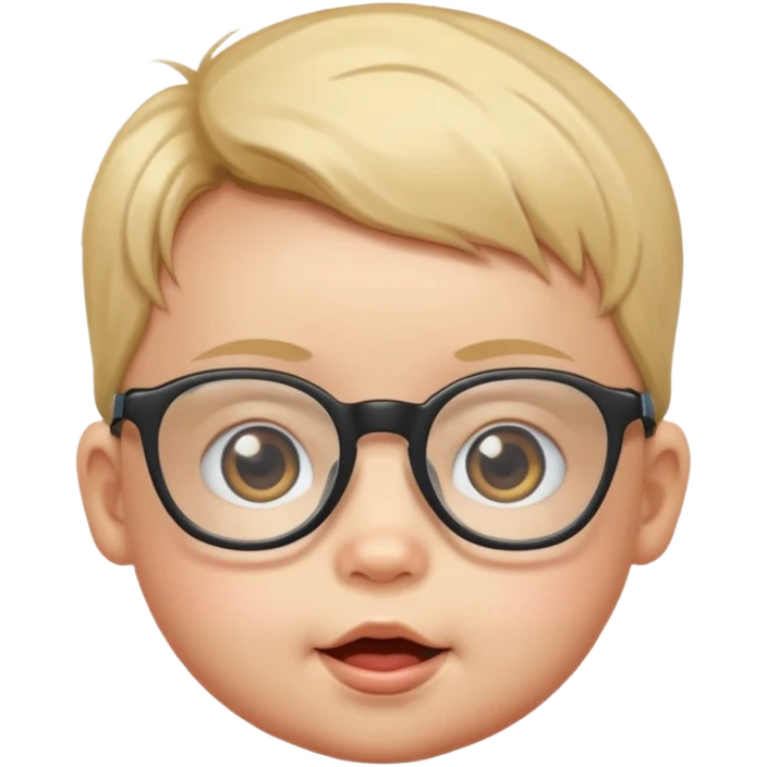 Baby with glasses emoji