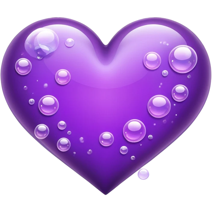 Purple Heart with bubbles emoji