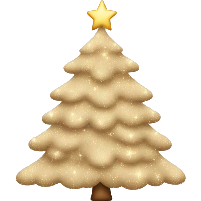 Beige Christmas emoji Christmas tree sparkly emoji