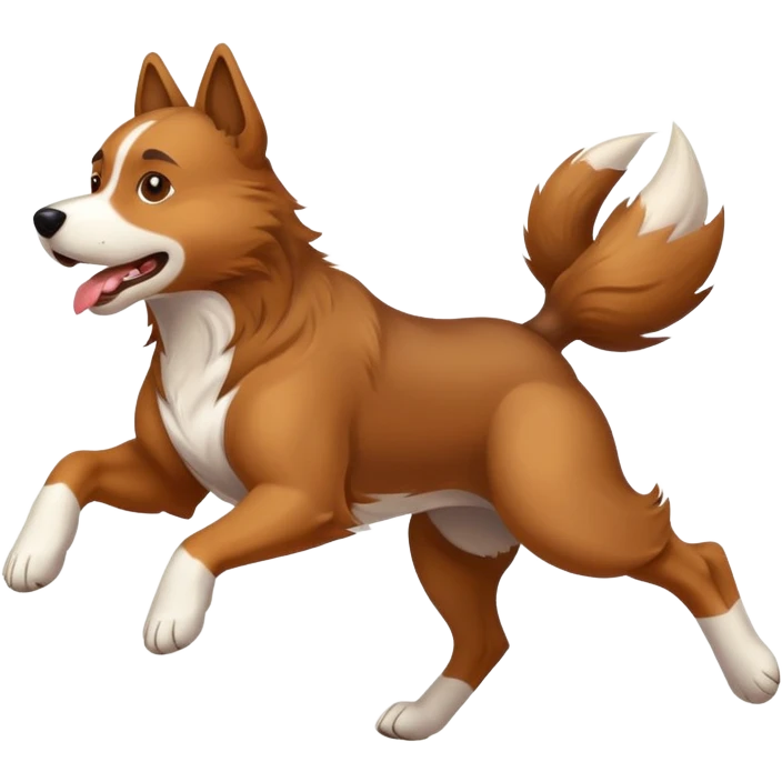 fast running dog emoji