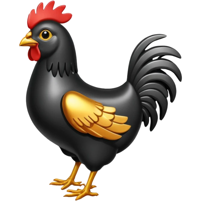 coal metal chicken emoji