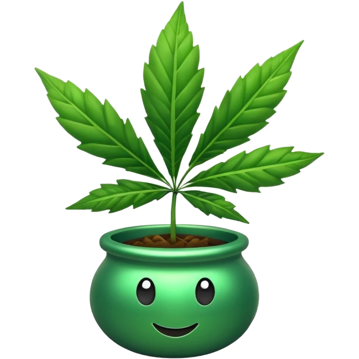 Twerking pot leaf emoji