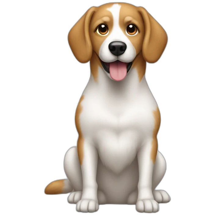 maltase dog at computer emoji