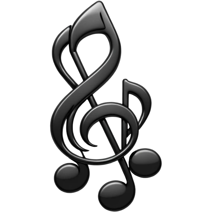 black music note emoji