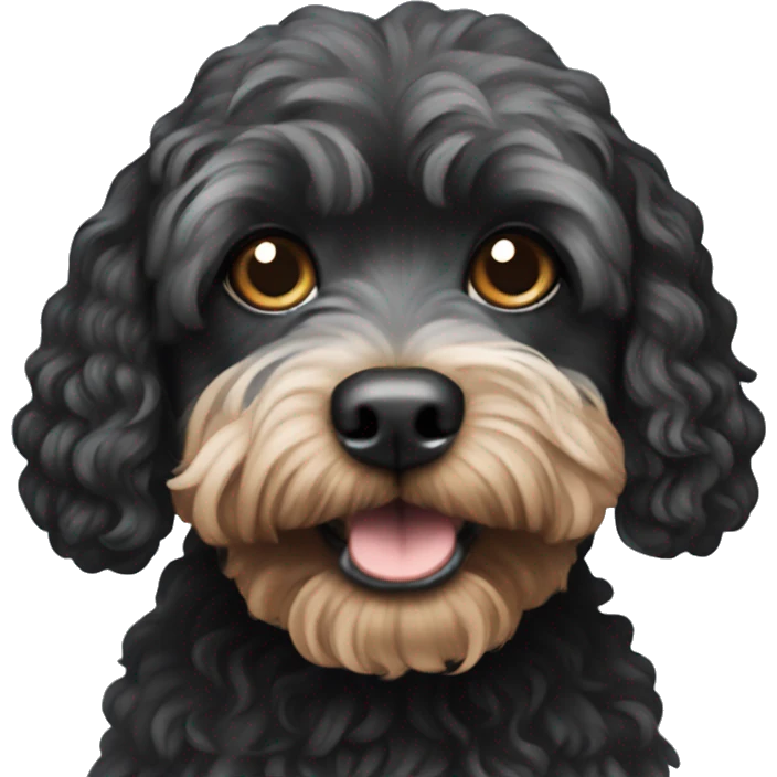 Black cavapoo emoji