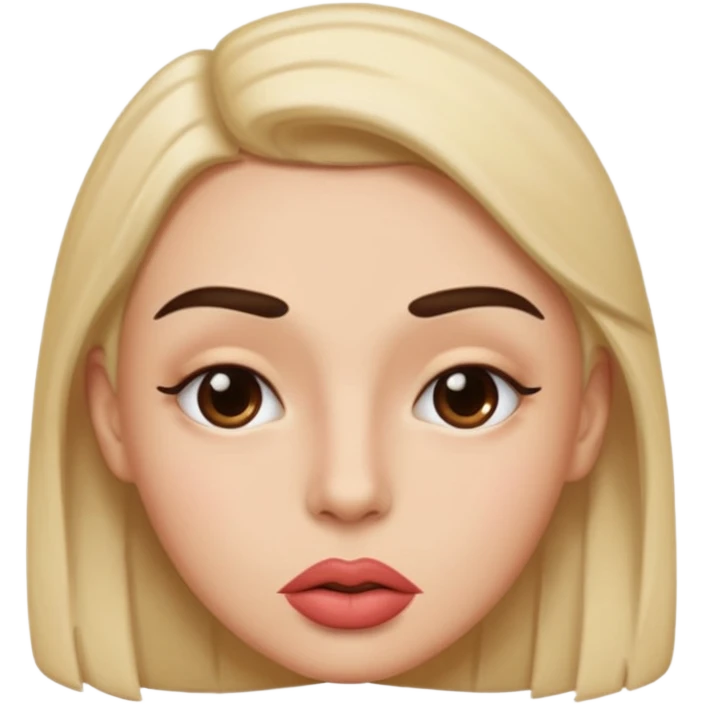 emoji sucking its lips in with one eyebrow up and the other one down emoji
