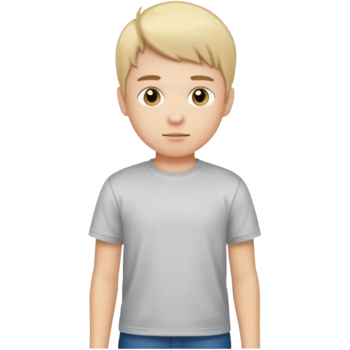 Make a naked boy standing emoji