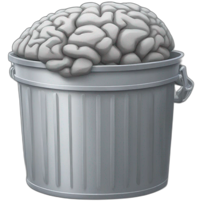 a trash can brain lid emoji