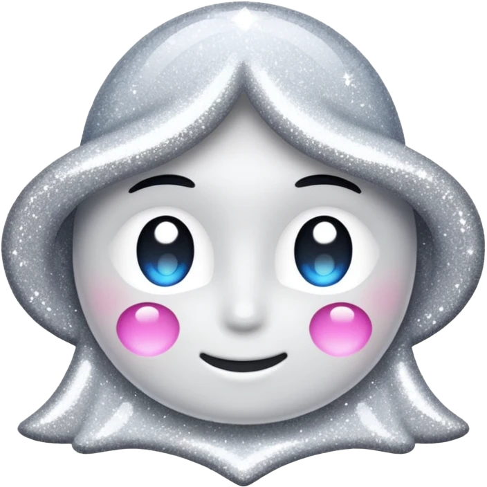 white glory glitter emoji