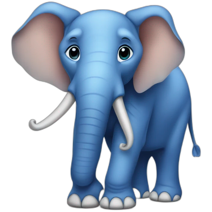 an elephant with blue feet emoji