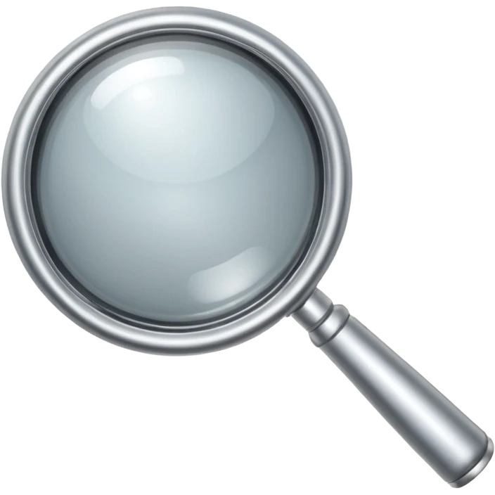 Magnifier silver emoji