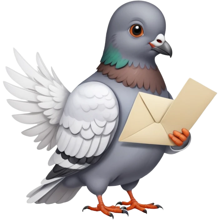 Pigeon with letter emoji