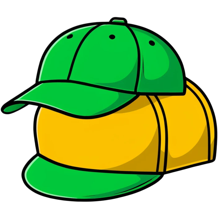 green baseball cap emoji