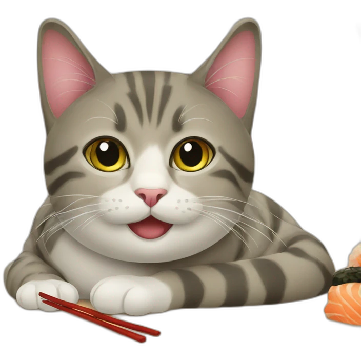 Cat sushi emoji