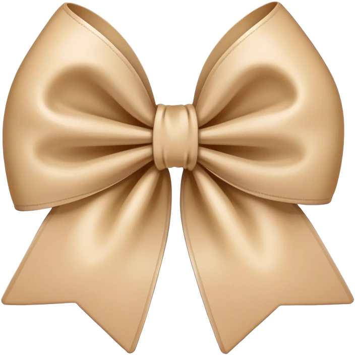 Beige bow emoji