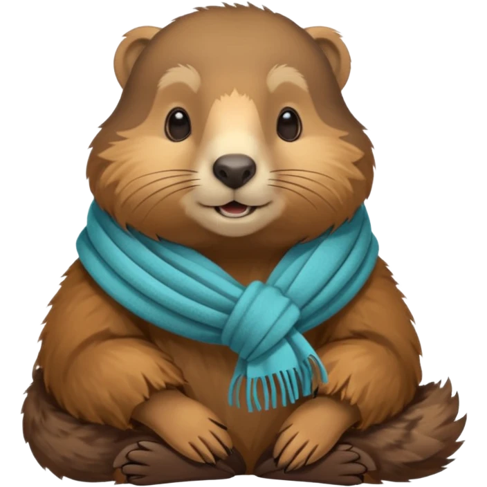 Marmot with a scarf emoji
