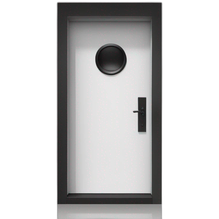 Large windowless rectangular matte black door white th pk ocular handle and a vertical BCD sight Adjace emoji