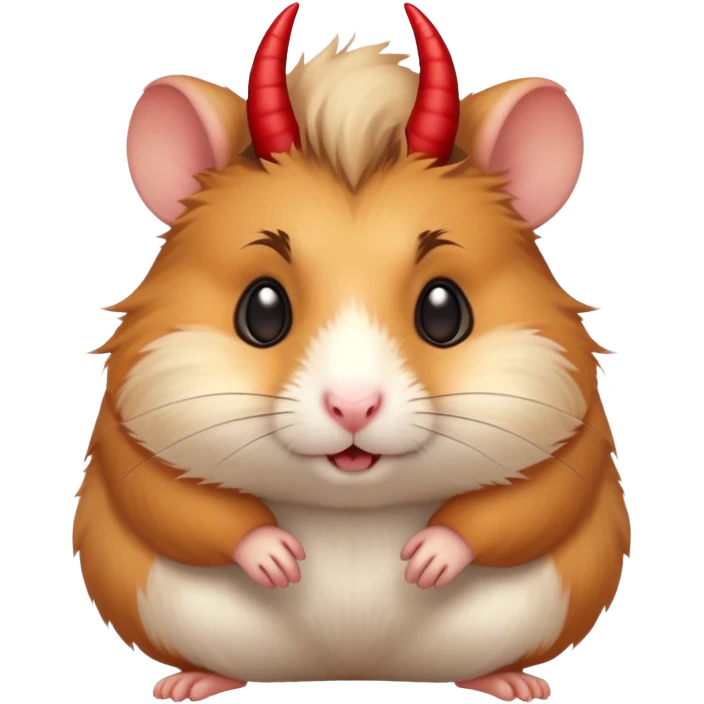 Hamster with devil horns and a tail emoji