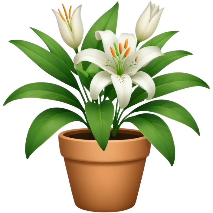 lily flower pot emoji