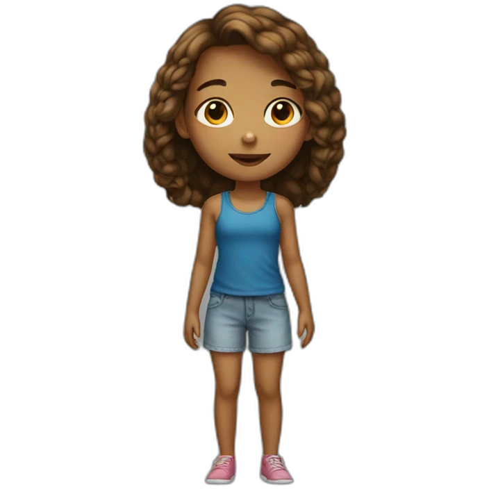 young girl with nothing emoji