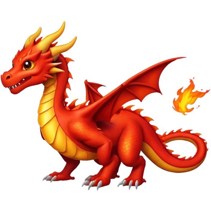 fire dragon ￼ emoji