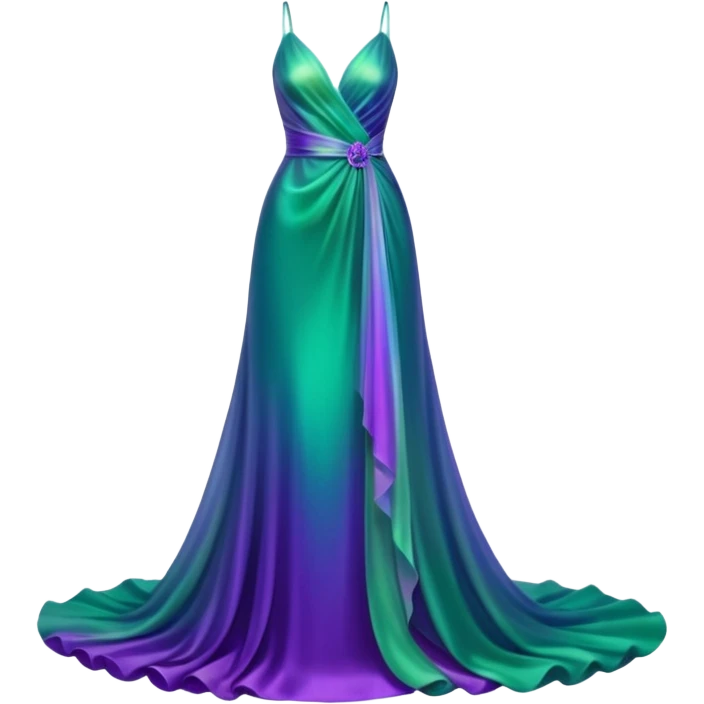 Iridescent  gown emoji
