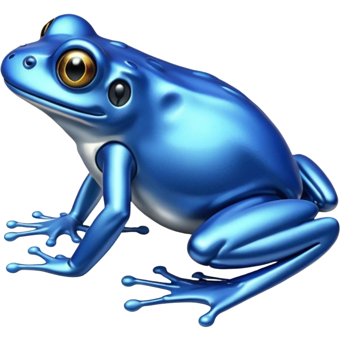 bionic blue frog emoji