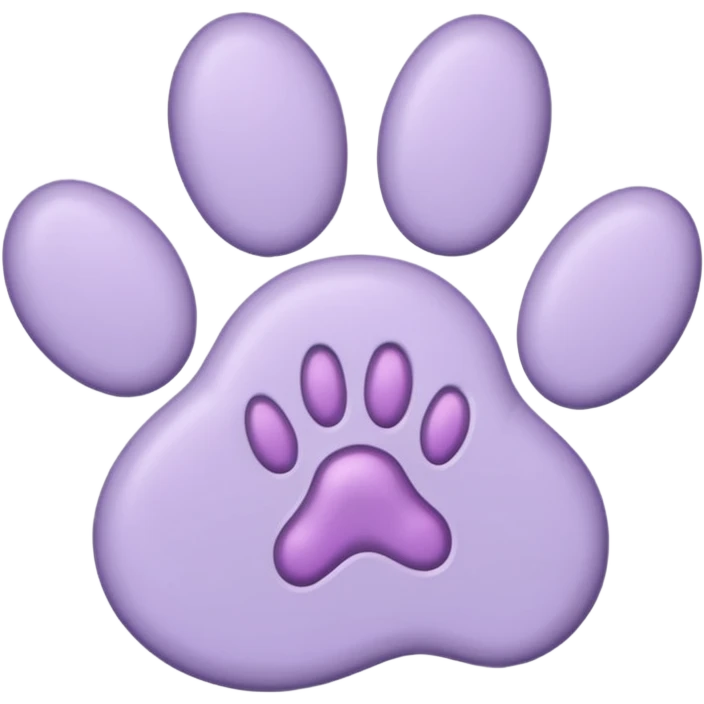 a pastel purple pawprint emoji