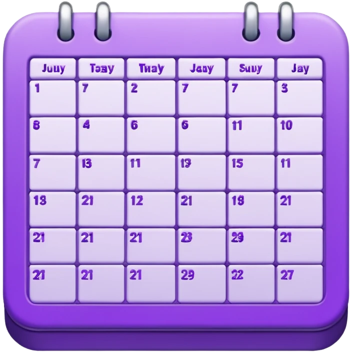 purple weekly calender emoji