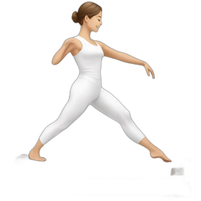 Pilates reformer white classical  emoji