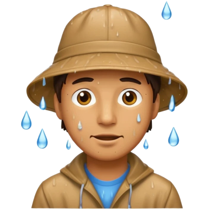 man caught in the rain emoji