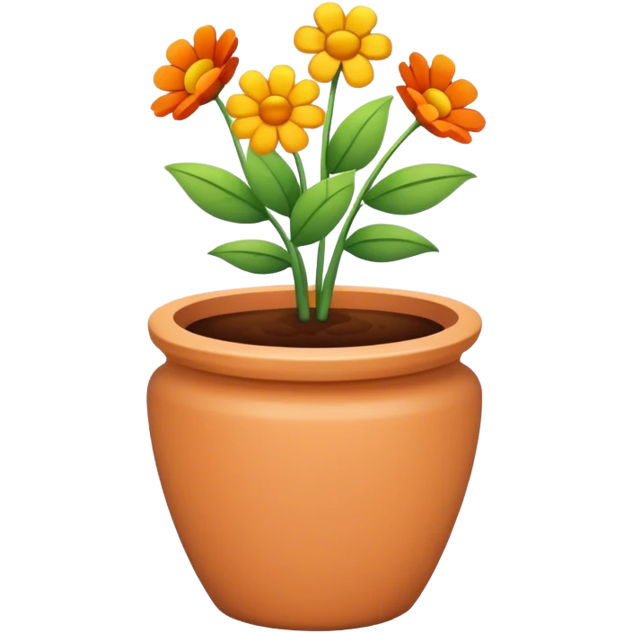 empty flower pot, vase emoji