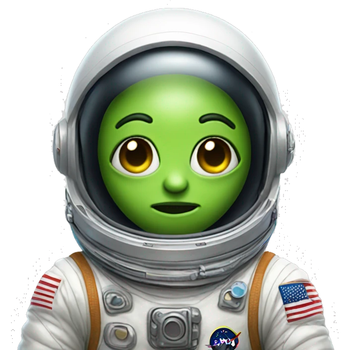 alien in an astronaut suit face emoji