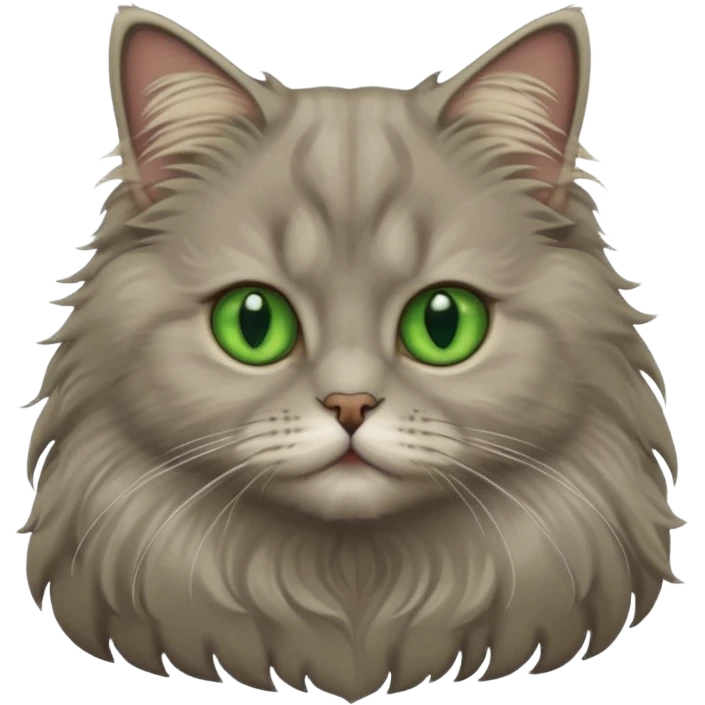 A cat which is a brittish longhair emoji